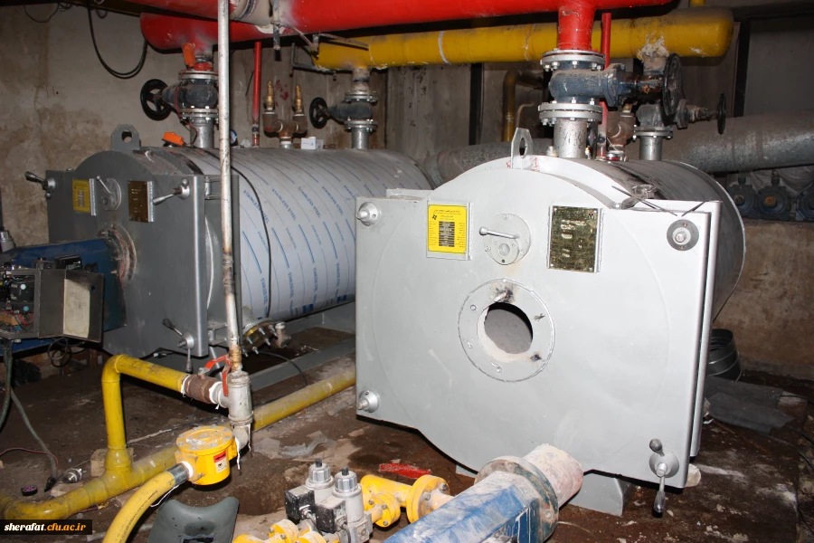 شوفاژ خانه خوابگاه بعد از تعمیرو تعویض دیگ ها