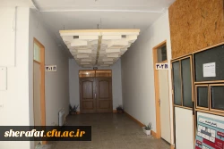 نقاشی و نصب پروژه دانشجویان هنر در طبقه همکف ساختمان قائم