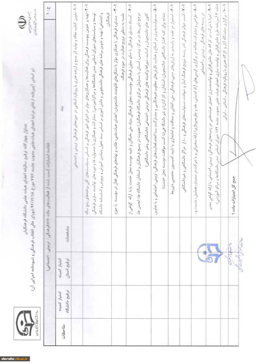 ترفیع سالیانه اعضای هیات علمی 3