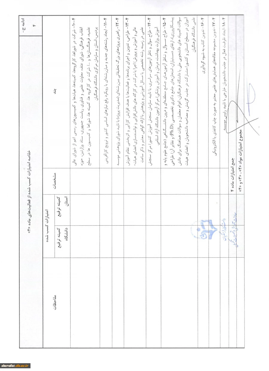 ترفیع سالیانه اعضای هیات علمی 9