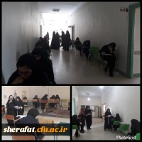 بازدید خانم دکتر نادری از فرآیند برگزاری امتحانات پایان ترم مرکز آموزش عالی شهید شرافت 2