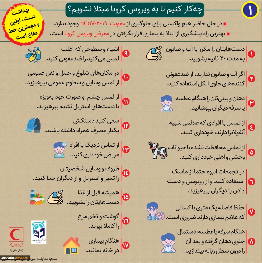 مراقبت و پیشگیری از ابتلاء به بیماری کرونا 3