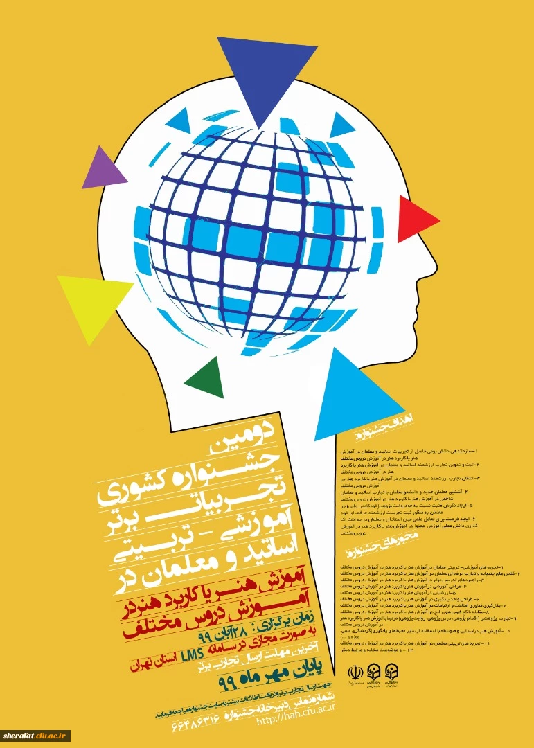 دومین جشنواره کشوری تجربیات برتر آموزشی- تربیتی اساتید و معلمان در آموزش هنر 2