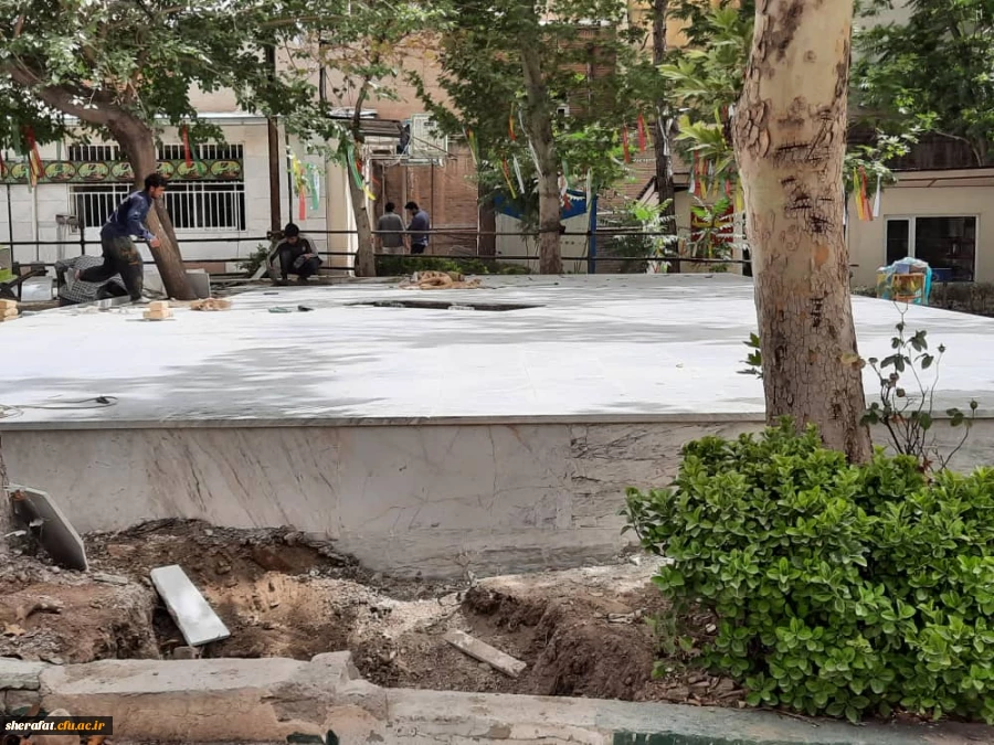 آماده سازی مرکز جهت تدفین شهید