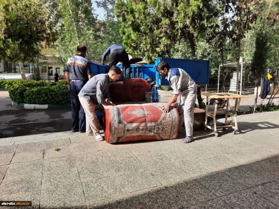 آماده سازی مرکز جهت تدفین شهید