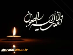 پیام تسلیت به جناب آقای محمود خاکسار عشاق مدیر گروه محترم گروه ریاضی 2